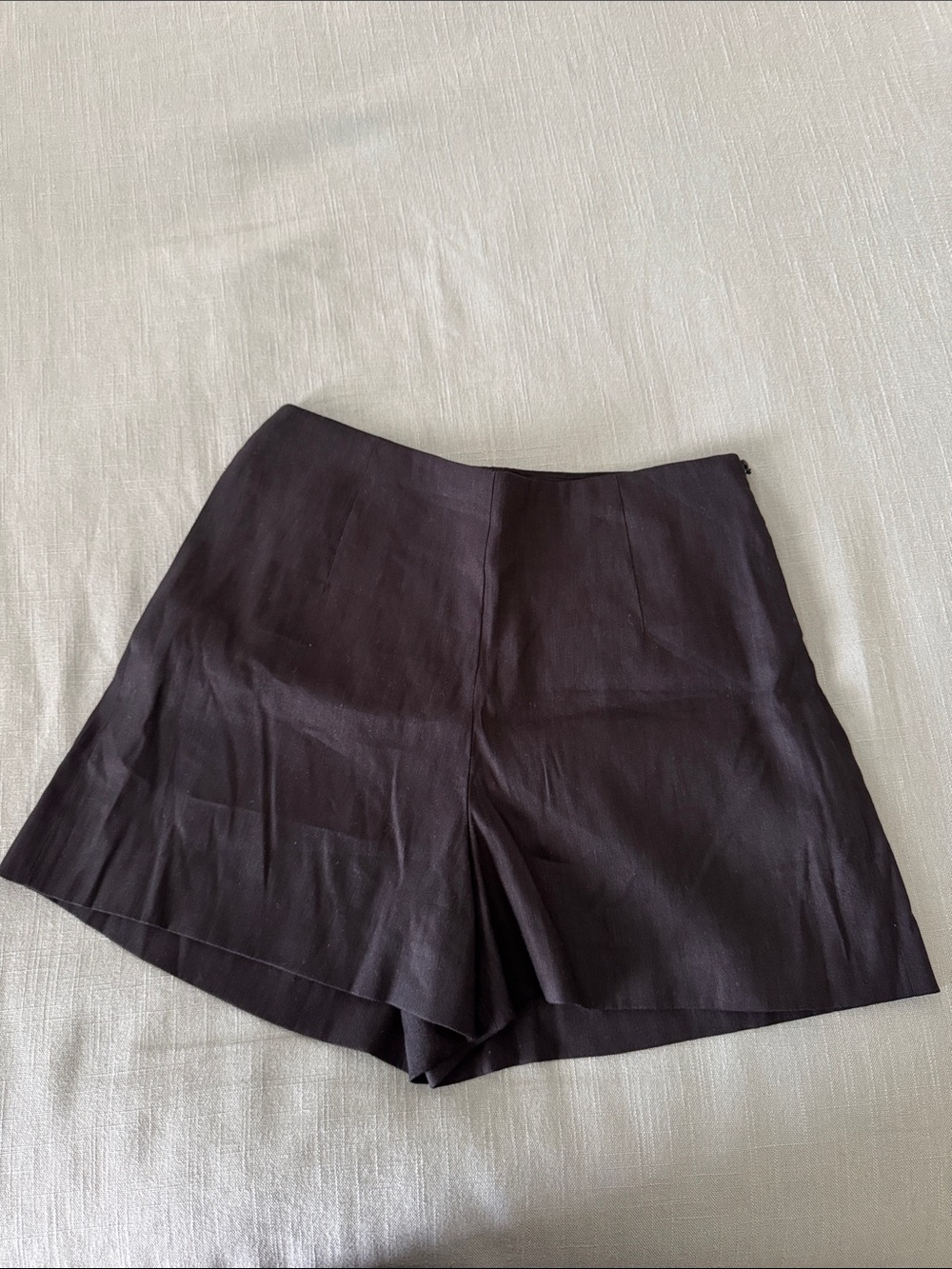 ANTONIO MELANI Linen Blend Black Shorts